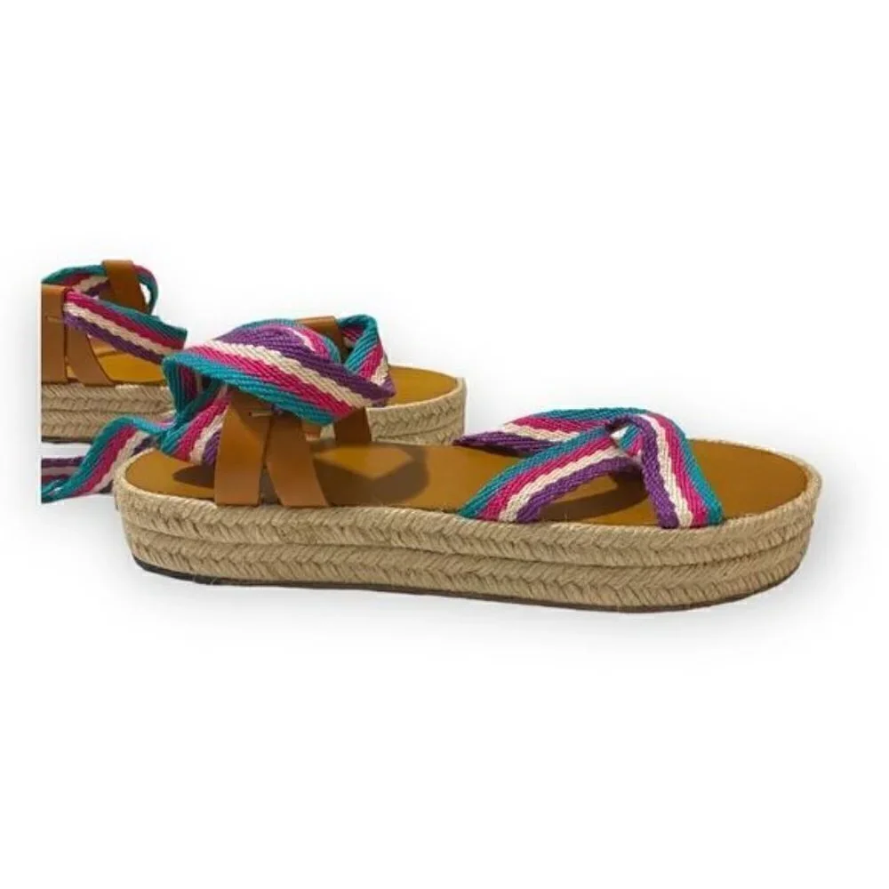 New in Box, Isabel Marant Malay Espadrille Sandals, Size 40EU, Flatform